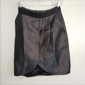 Jenni Kayne Metallic Tulip Front Split Mini Skirt